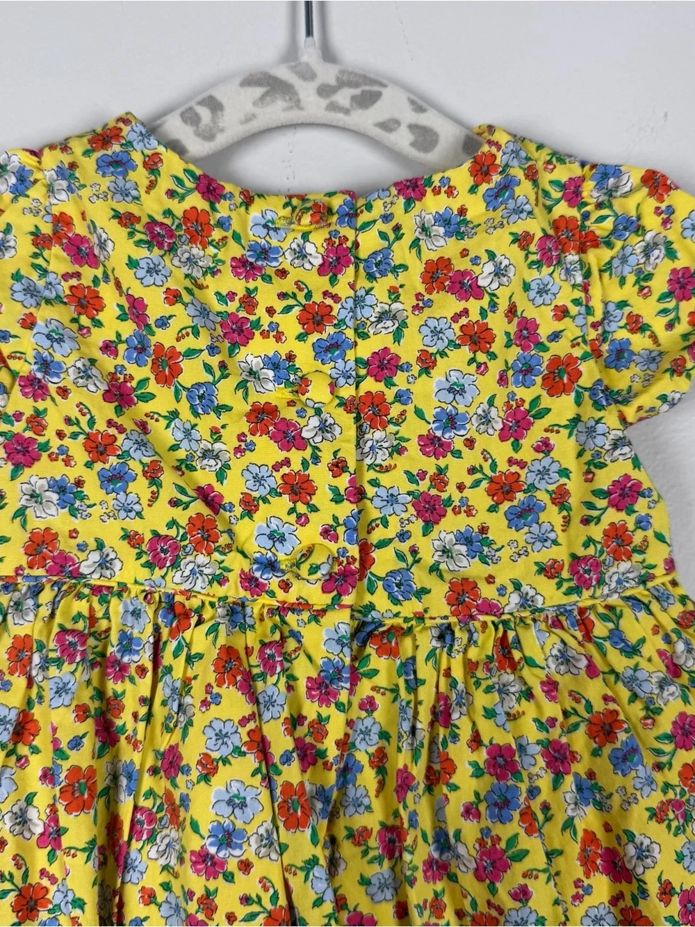 Ralph Lauren Baby Girl Yellow Floral Short Sleeve Fit & Flare Dress Size 3 Month